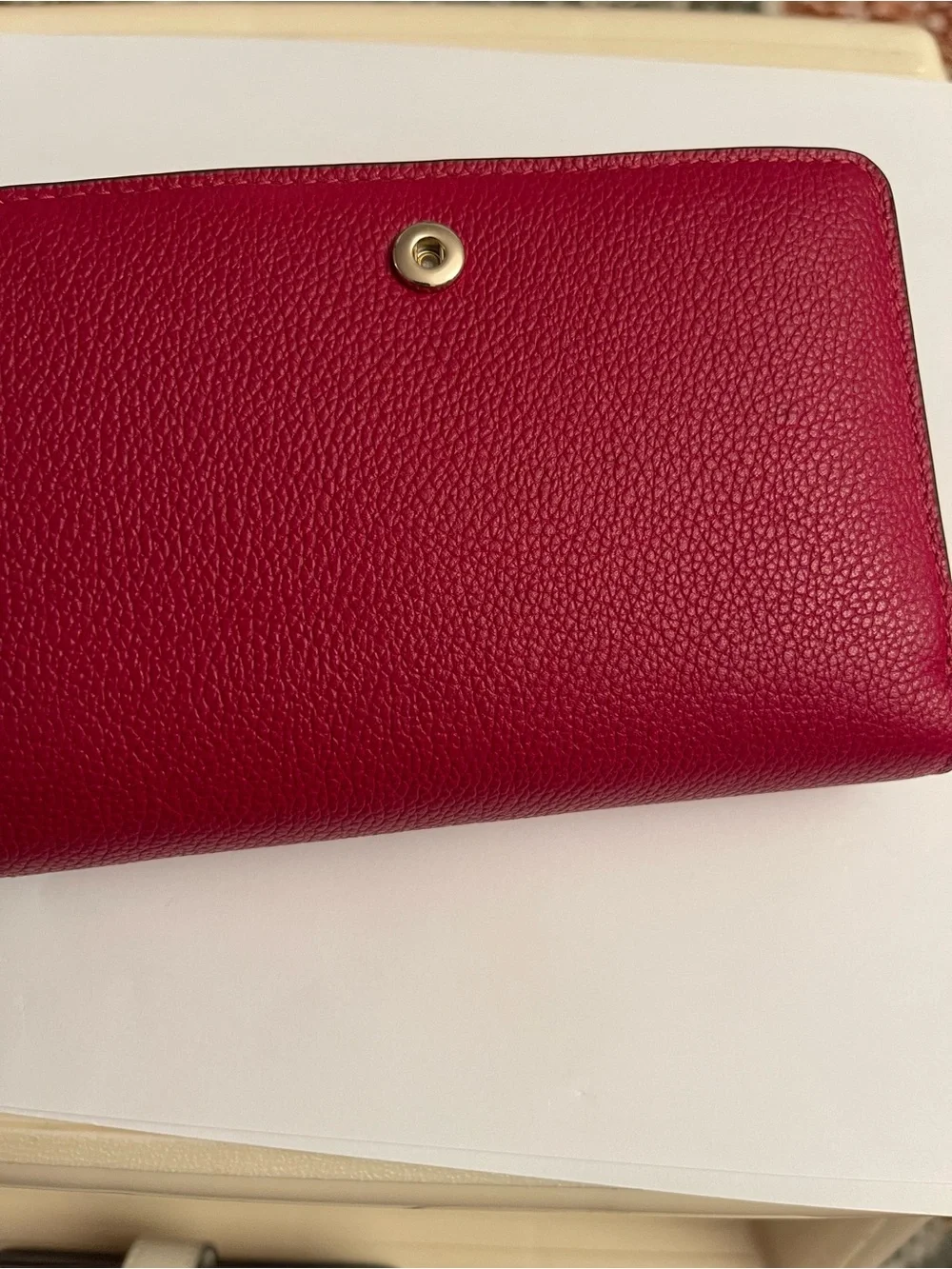 kate spade Deep Raspberry Leather Zip Around Wallet